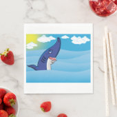 Serviette En Papier Requin Dans L'Océan (En situation)