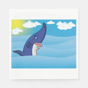 Serviette En Papier Requin Dans L'Océan