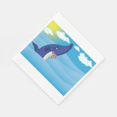Serviette En Papier Requin Dans L'Océan (Coin)