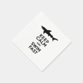 Serviette En Papier Requin - Gardez le calme et nagez vite (Coin)