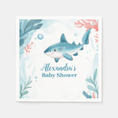 Serviette En Papier Requin sous l'océan marin Animaux (Devant)