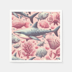Serviette En Papier Requin vintage sans joint