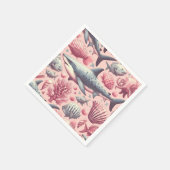 Serviette En Papier Requin vintage sans joint (Coin)
