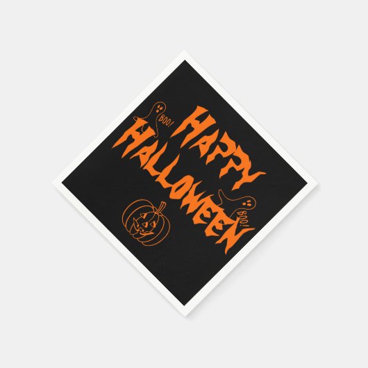 Serviette En Papier Réservation Halloween heureux (Coin)