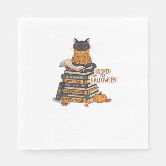 Serviette En Papier Réservé Pour Halloween Amoureux des chats Classic  (Devant)
