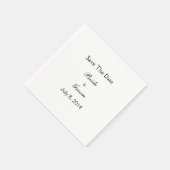 Serviette En Papier Réservez la date (Coin)