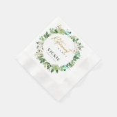 Serviette En Papier Résiliation de l'aquarelle succulente du feuillage (Coin)