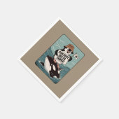 Serviette En Papier Résister à l'activisme Vintage des pingouins (Coin)