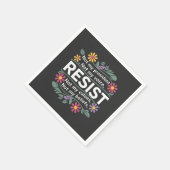 Serviette En Papier Résistez à une protestation botanique subtile cont (Coin)