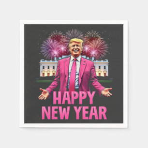 Serviette En Papier Résolution Trump pour la veille du Nouvel An 2025