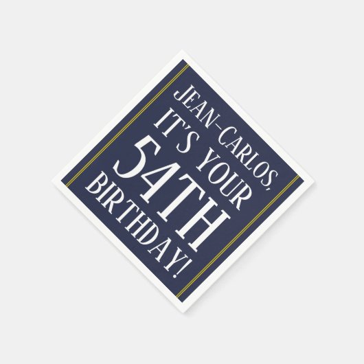 Serviette En Papier Respectable 54e Anniversaire Papier serviettes (Coin)