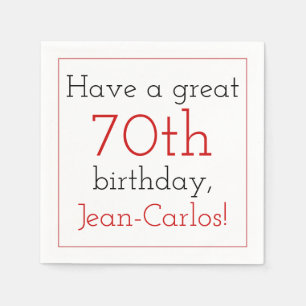 Serviette En Papier Respectable 70e Anniversaire Papier serviettes