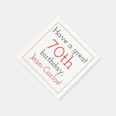 Serviette En Papier Respectable 70e Anniversaire Papier serviettes (Coin)