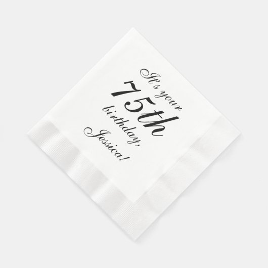 Serviette En Papier Respectable 75e Anniversaire Papier serviettes (Coin)