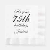 Serviette En Papier Respectable 75e Anniversaire Papier serviettes (Devant)