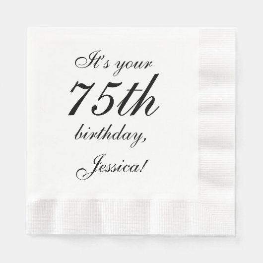 Serviette En Papier Respectable 75e Anniversaire Papier serviettes (Devant)