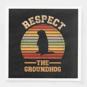 Serviette En Papier Respectez Les Vacances De La Marmotte (Devant)