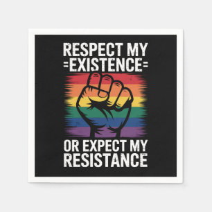Serviette En Papier Respectez Mon Existence Ou Attendez-Vous À Ma Rési