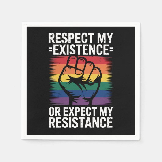 Serviette En Papier Respectez Mon Existence Ou Attendez-Vous À Ma Rési (Devant)