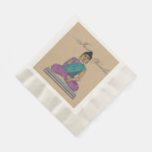 Serviette En Papier Respirez Le Bouddha Assis Calmant (Coin)