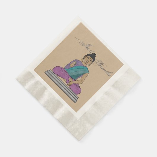Serviette En Papier Respirez Le Bouddha Assis Calmant (Coin)