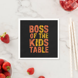 Serviette En Papier Responsable de la fête de Thanksgiving à la table 