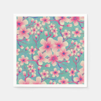 Serviette En Papier Ressort Cerise Blossoms vert Coque-Mate iPhone Cas