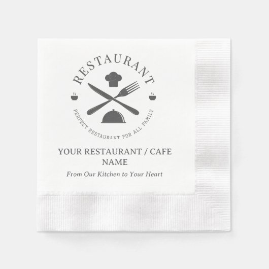 Serviette En Papier Restaurant, Café ou Diner (Devant)