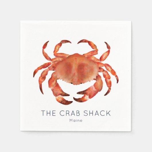 Serviette En Papier Restaurant de crabe de mer (Devant)