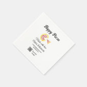 Serviette En Papier Restaurant de pizzas café pizzeria scannez le code (Coin)