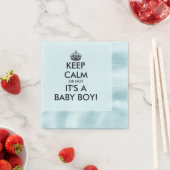 Serviette En Papier Restez calme c'est un bébé garçon drôle baby showe (En situation)