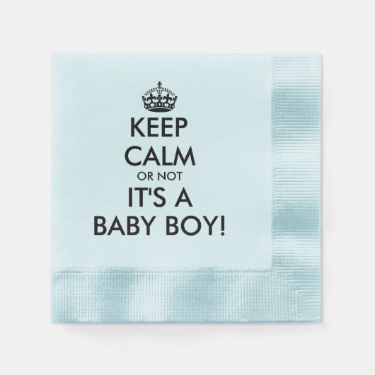 Serviette En Papier Restez calme c'est un bébé garçon drôle baby showe (Devant)