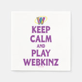 Serviette En Papier Restez Calme Et Jouez À Webkinz (Devant)