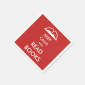 Serviette En Papier Restez calme et lisez des livres (Coin)