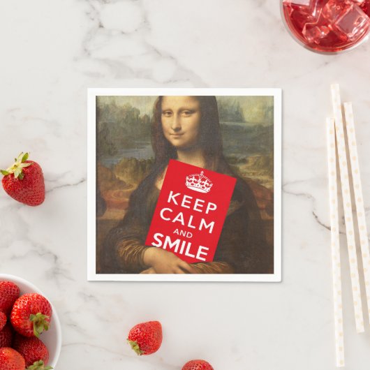 Serviette En Papier Restez Calme Et Souriez (En situation)