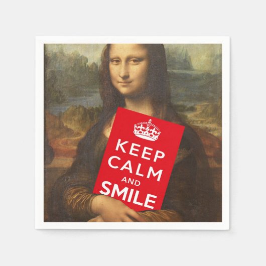Serviette En Papier Restez Calme Et Souriez (Devant)