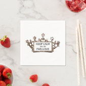 Serviette En Papier "Restez calme et soyez fabuleux !" CONCEPTION DE T (En situation)