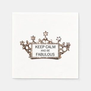 Serviette En Papier "Restez calme et soyez fabuleux !" CONCEPTION DE T