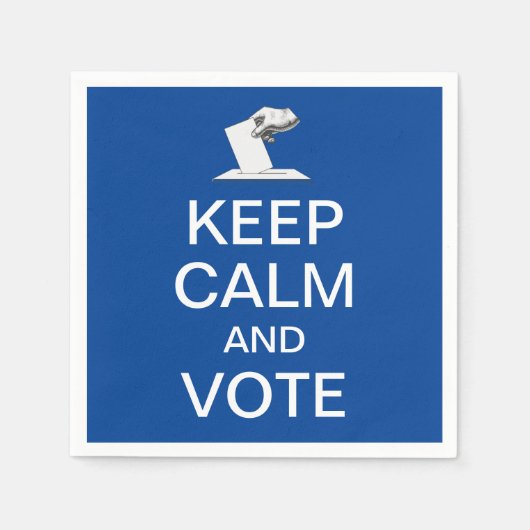 Serviette En Papier Restez calme et votez 2026 (Devant)