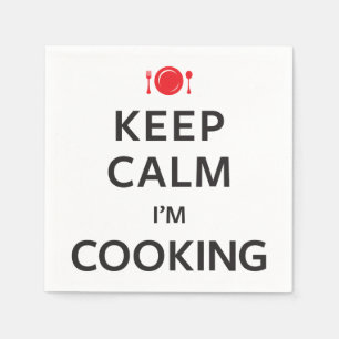 Serviette En Papier Restez calme Je suis Cuisine
