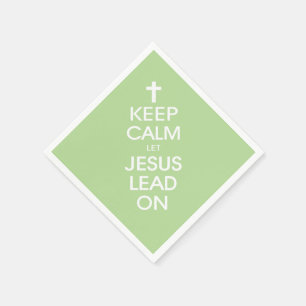 Serviette En Papier Restez Calme Laissez Jésus diriger - Christ Christ