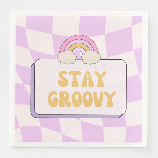 Serviette En Papier Restez Groovy (Devant)
