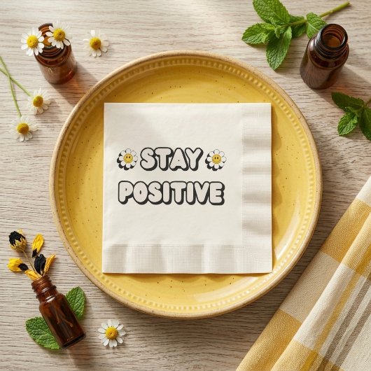 Serviette En Papier Restez Positif