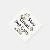 Serviette En Papier Restez superbes chats de compagnie design (Coin)
