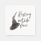Serviette En Papier Resting Witch Face | Happy Halloween | Fun Quote | (Devant)