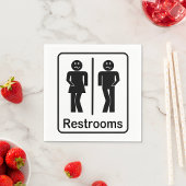 Serviette En Papier Restrooms Sign Paper Napkins