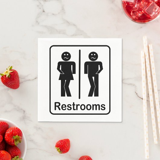 Serviette En Papier Restrooms Sign Paper Napkins