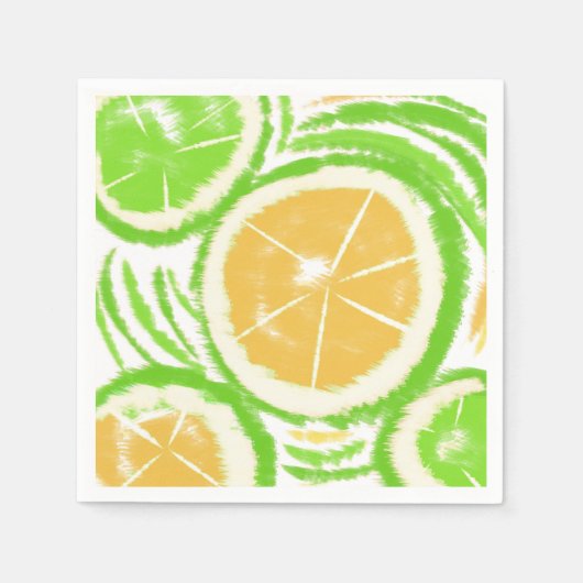 Serviette En Papier Résumé Citron Vert Été (Devant)