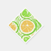 Serviette En Papier Résumé Citron Vert Été (Coin)