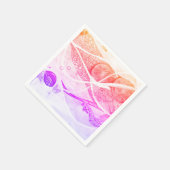 Serviette En Papier Résumé moderne Planètes noires et roses Espace (Coin)